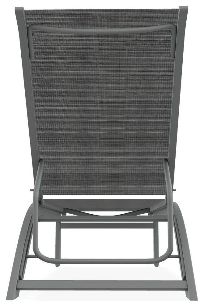 Kendall Sling Stackable Outdoor Chaise Lounge, Destiny Steel/Graphite