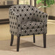 Coaster Transitional Fabric Hexagon Patterned Accent Chair in Gray