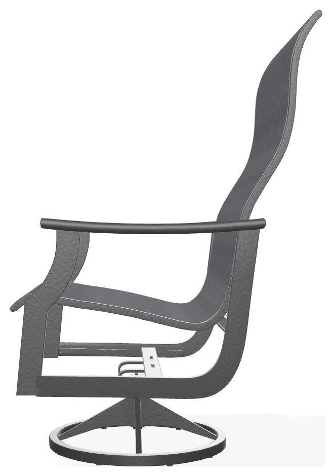 St. Catherine Sling Outdoor Supreme Swivel Rocker, Augustine Pewter/Graphite
