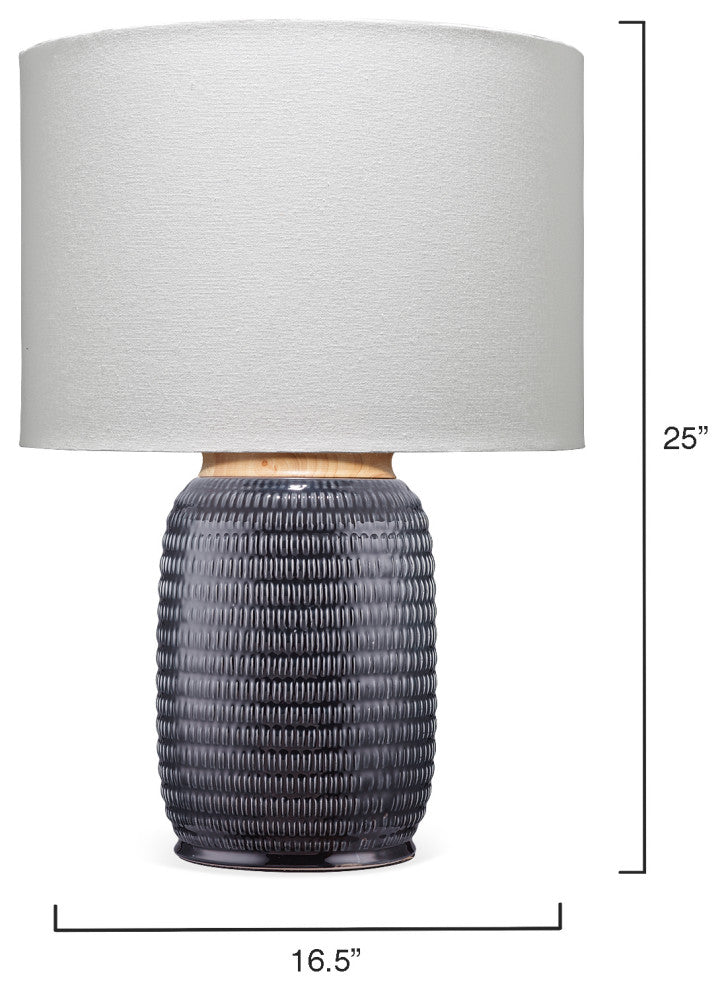 Graham Table Lamp, Dark Navy Ceramic