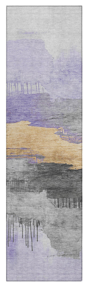 Machine Washable Indoor/Outdoor Chantille ACN1880 Violet 2'3" x 7'6" Runner Rug