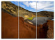 "In El Golfo Lanzarote Spain Musk Pond" Metal Wall Art, 3 Panels, 36"x28"