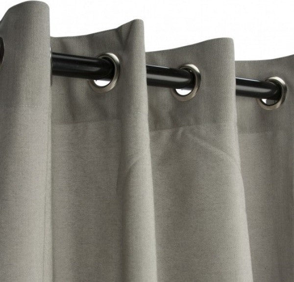 Spectrum Dove Sunbrella Outdoor Curtain with Grommets, 84"x50"