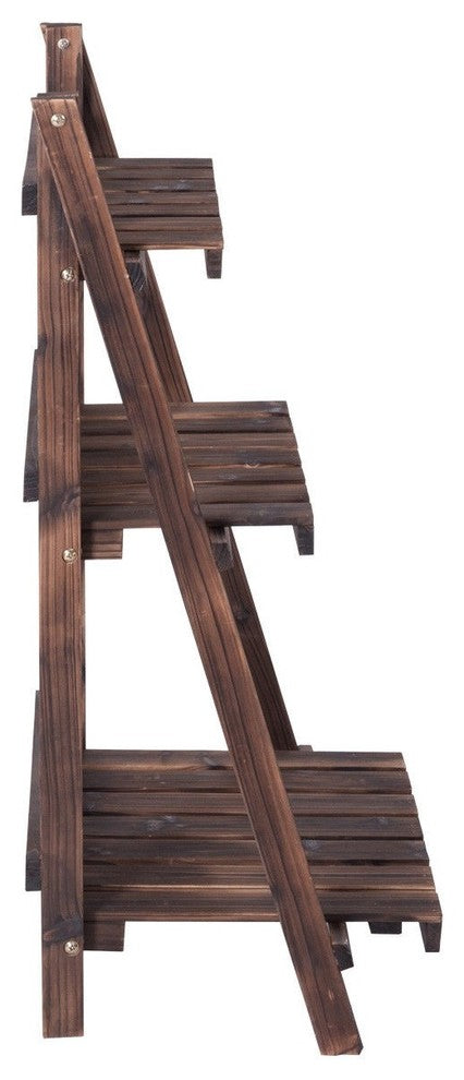 Modern 3-Tier Outdoor Wood Design Folding Display Flower Stand