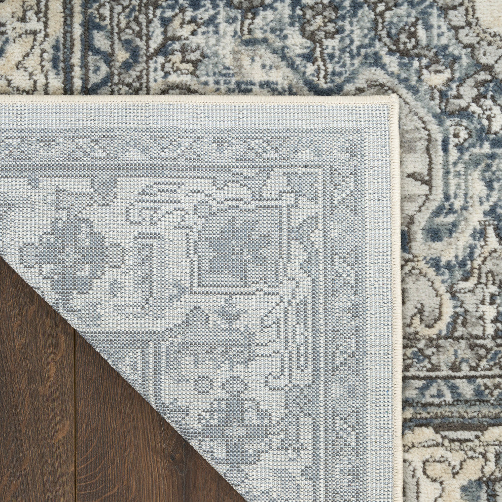 Nourison Quarry 3'9" x 5'9" Ivory Navy Vintage Indoor Rug
