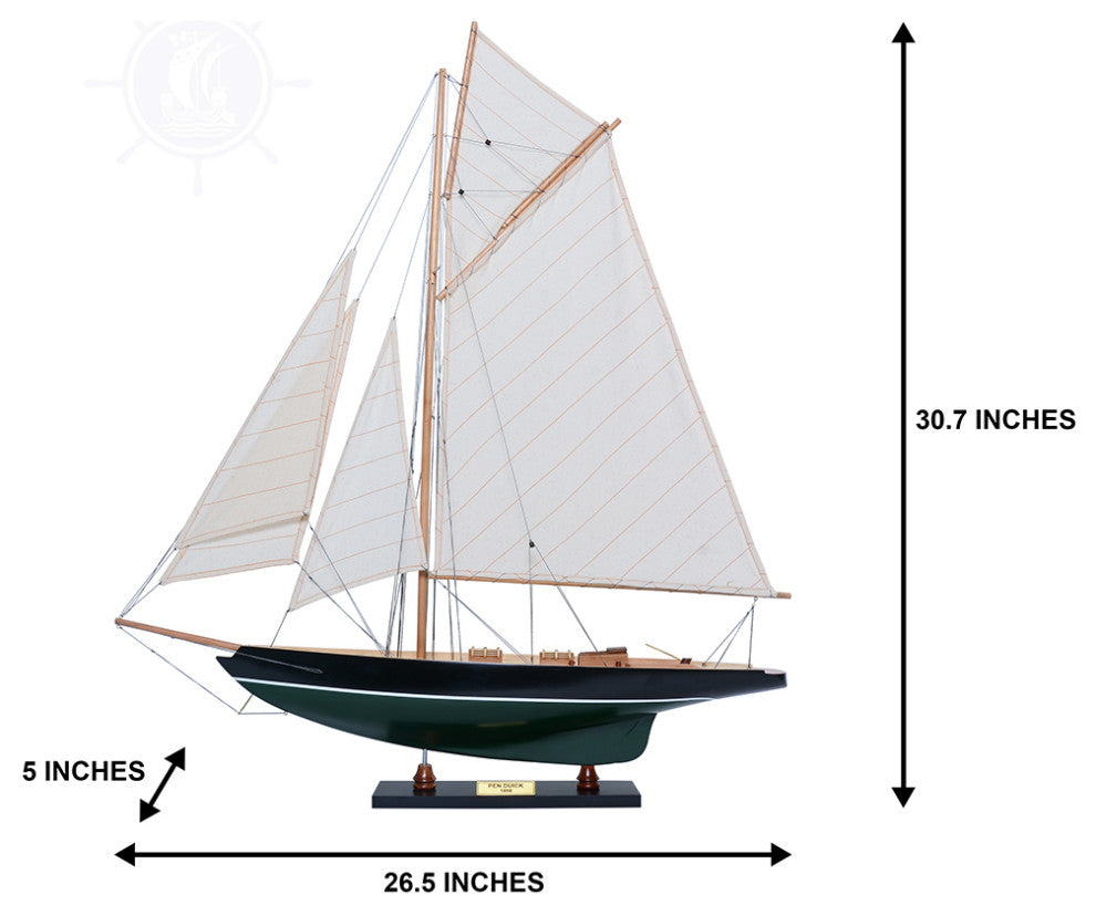 Pen Duick Painted Wooden model sailing boat