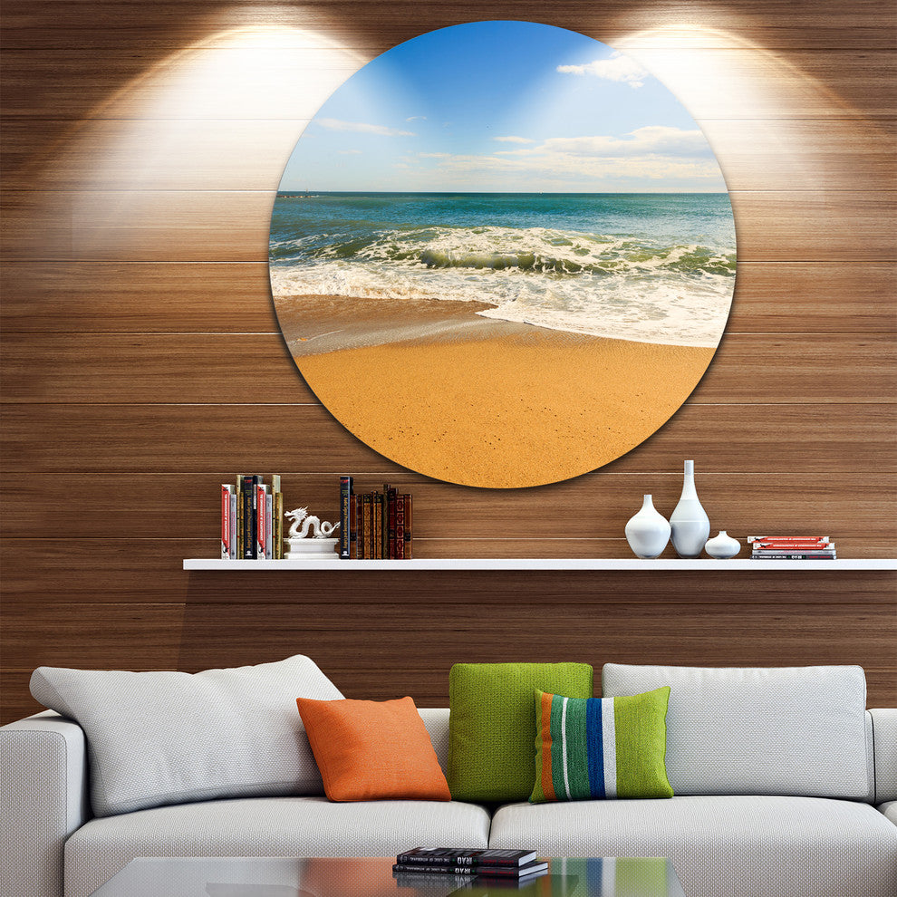 Daylight Relaxation, Landscape Photography Round Metal Wall Art, 38"