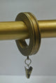 1 3/4" Banded Designer Curtain Rings, Renaissance Gold, Set of 7