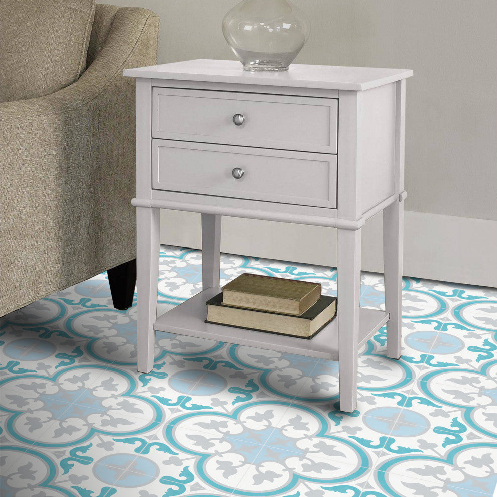 8"x8" Casa Handmade Cement Tile in Multicolor, Set of 12