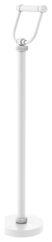 Free Standing Toilet Tissue Holder, Matte White