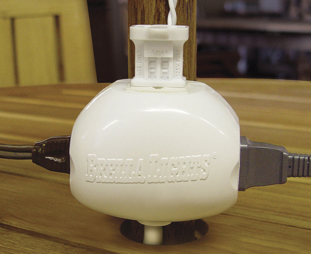 Brella Lights, Patio Umbrella Lighting System With Power Pod, 6 Rib