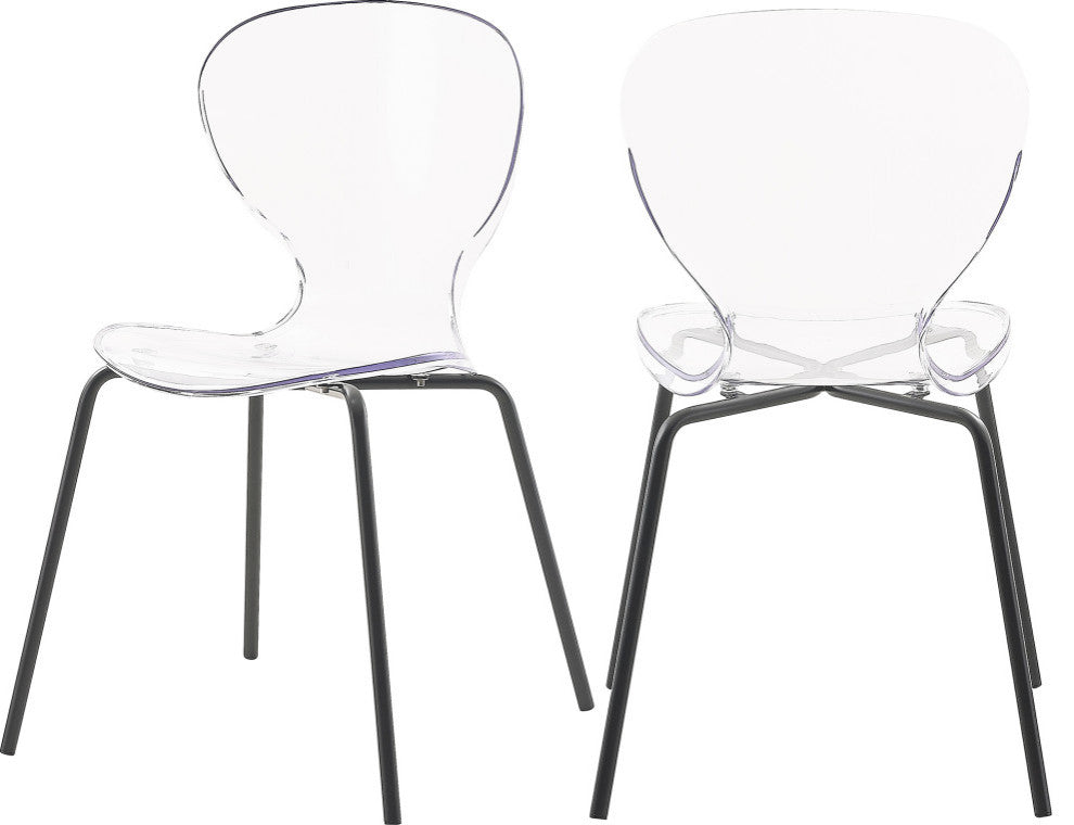 Clarion Dining Chair (Set of 2), Matte Black