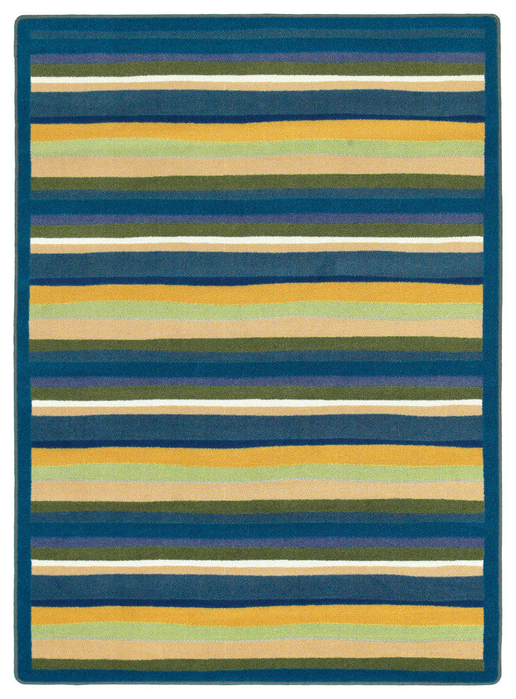 Kid Essentials Rug, Yipes Stripes, Bold, 5'4"x7'8"