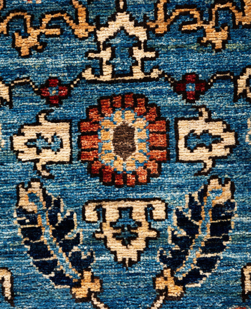 Serapi One-of-a-Kind Hand-Knotted Area Rug Light Blue, 2'7" x 10'0"