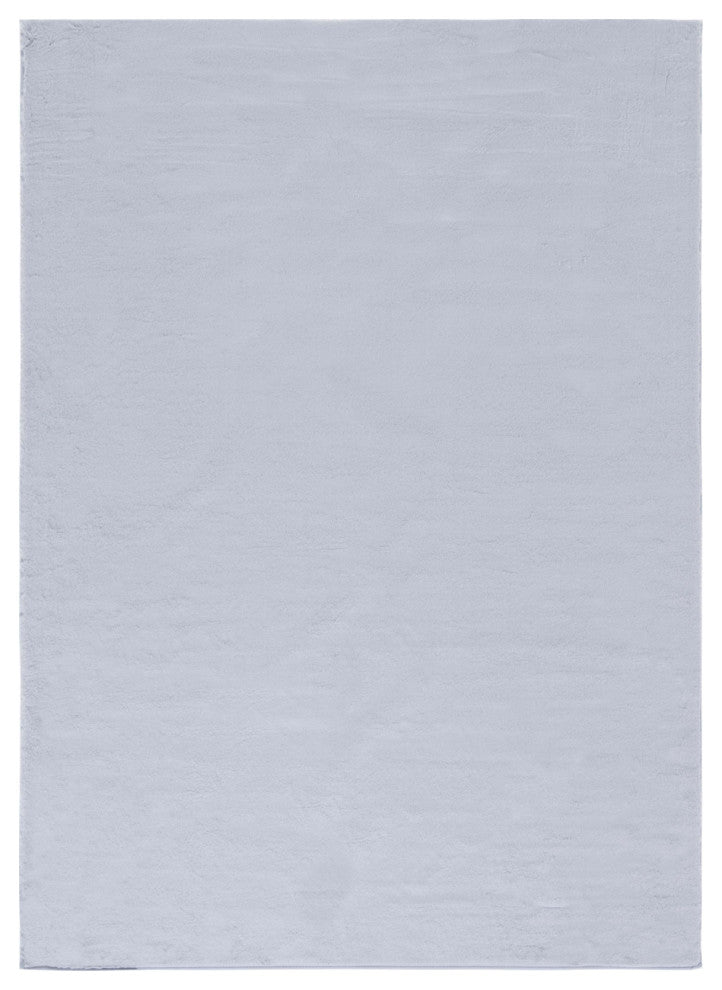 Safavieh Faux Rabbit Fur FRF976 Rug Machine-Washable, Light Grey, 2'x3'