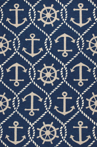 Harbor 4220 Navy Marina Rug, 7'6"x9'6"