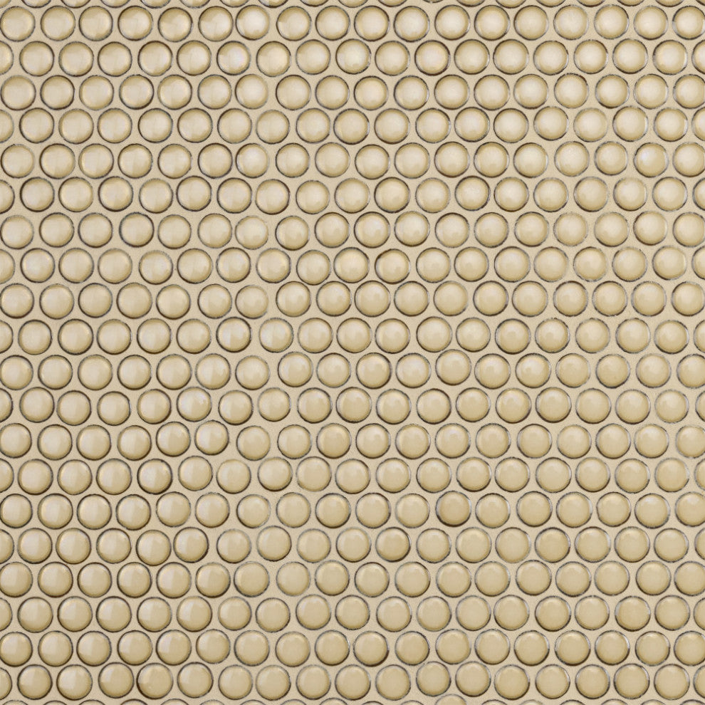 Hudson Penny Porcelain Mosaic Floor and Wall Tile, Caffe