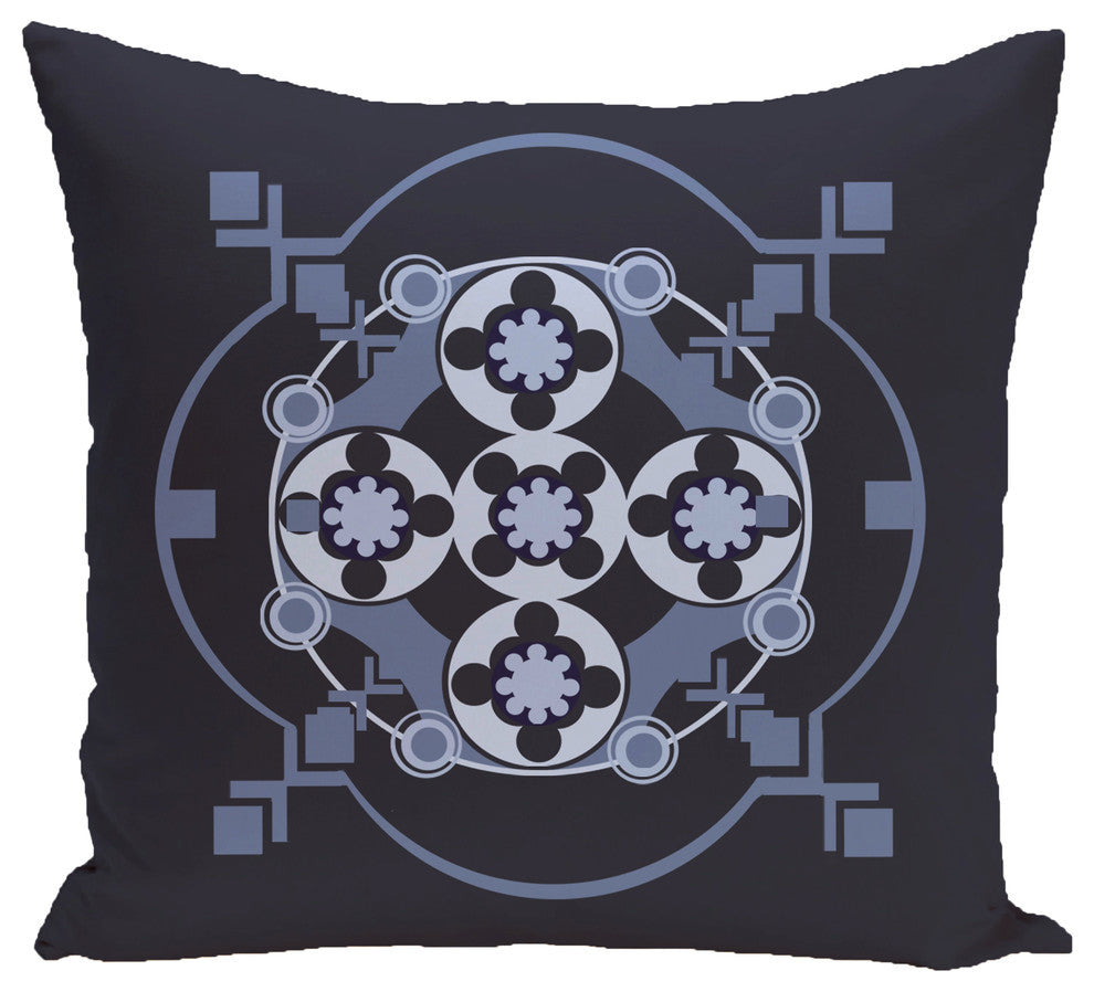 Bandana-Rama Geometric Print Outdoor Pillow, Bewitching, 20"x20"