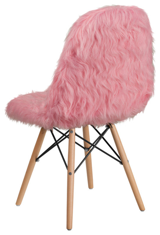 Shaggy Dog Light Pink Accent Chair