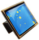 Blue Gold Enigma Crystal Glass Oil Rubbed Bronze Madison Classic Knob