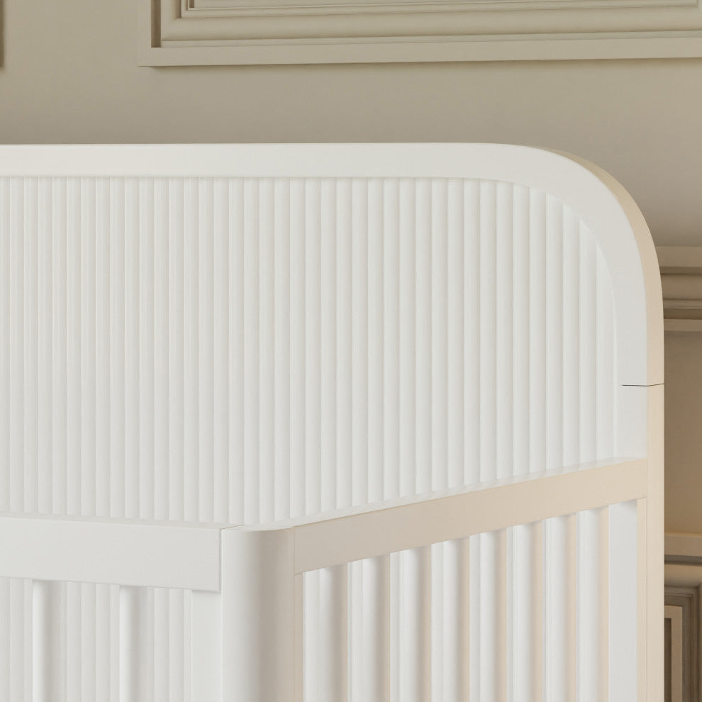 Brimsley Tambour 4-in-1 Convertible Crib, Warm White