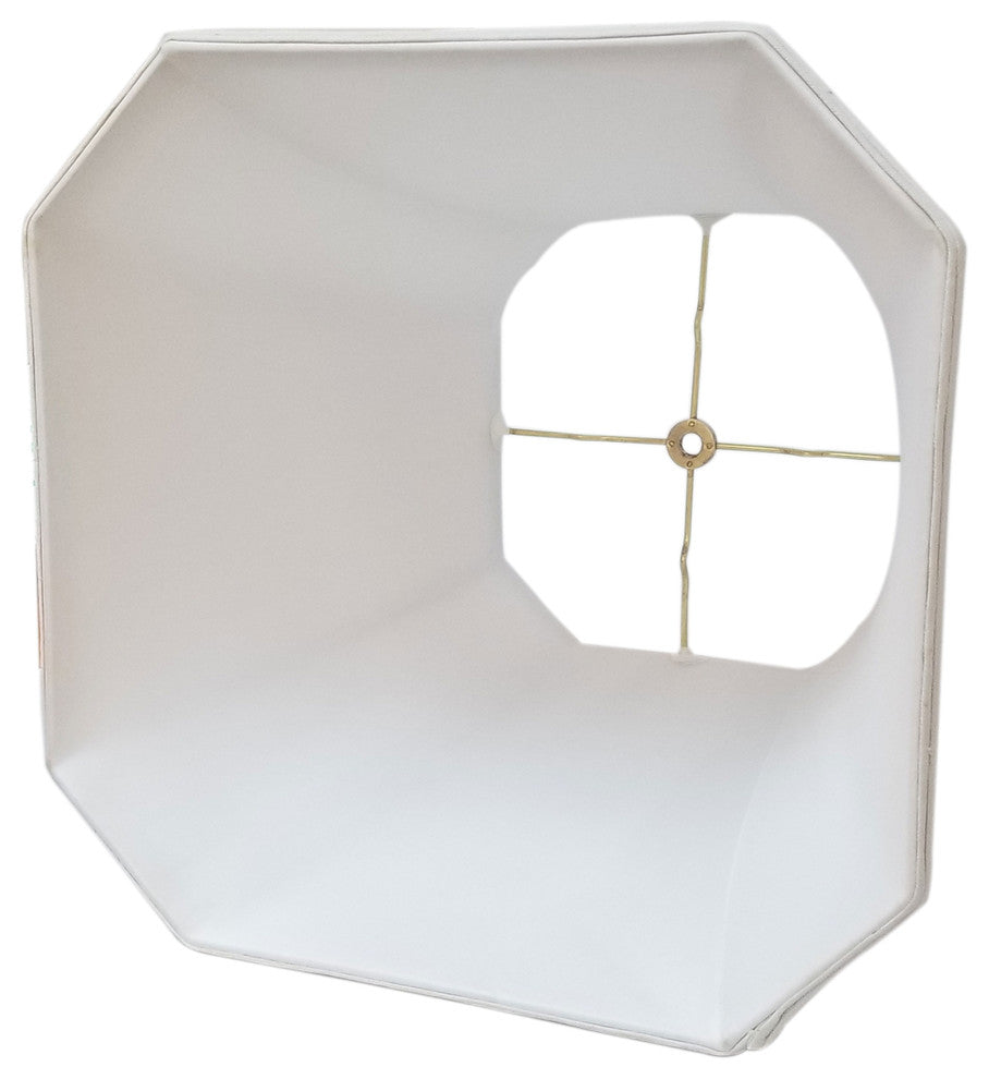 Royal Designs Square Cut Corner Basic Lampshade, Antique Gold, White, 10x16x14
