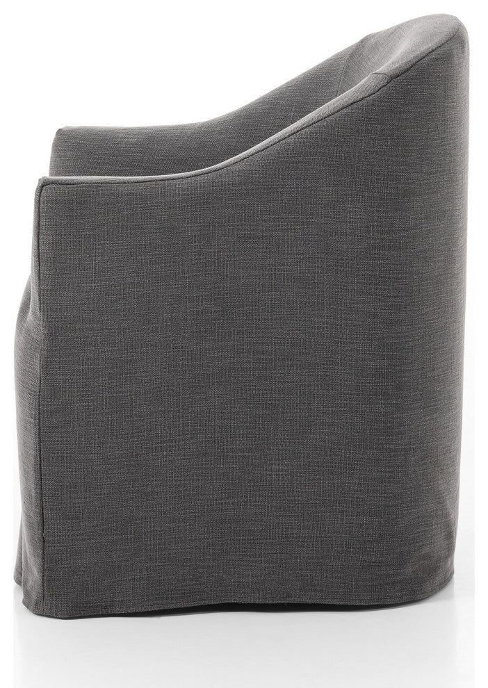 Cove Dining Chair With Casters Bergamo Charcoal