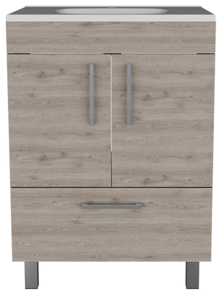 Otello Single Bathroom Vanity, Light Gray
