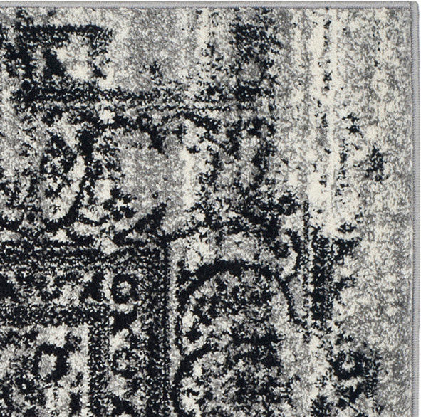 Safavieh Adirondack Adr101A Rug, Silver/Black, 3'0" X 5'0"