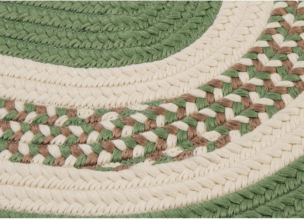 Colonial Mills Crescent NT61 Moss Green Indoor/Outdoor Area Rug, Round 6'x6'