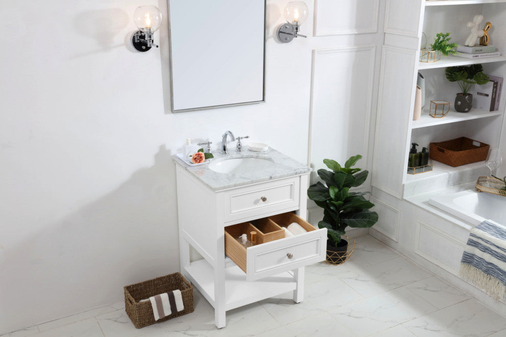 Matilda 42" Single Bathroom Vanity Set, White