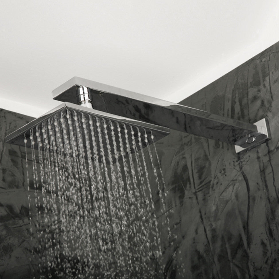 Lacava Kubista Collection Rectangular Rain Shower Head, Polished Chrome