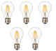 12W Dimmable LED Filament Bulbs, Set of 5
