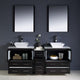 Torino 72" Espresso Modern Double Sink Bathroom Vanity, Faucet FFT3072BN