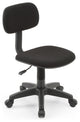 Hodedah Armless Adjustable Height Swivelling Task Chair in Black Fabric