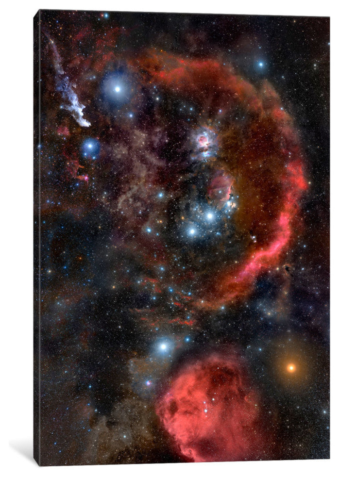 "Orion The Hunter, Hubble Space Telescope" Wrapped Canvas Print, 18x12x1.5