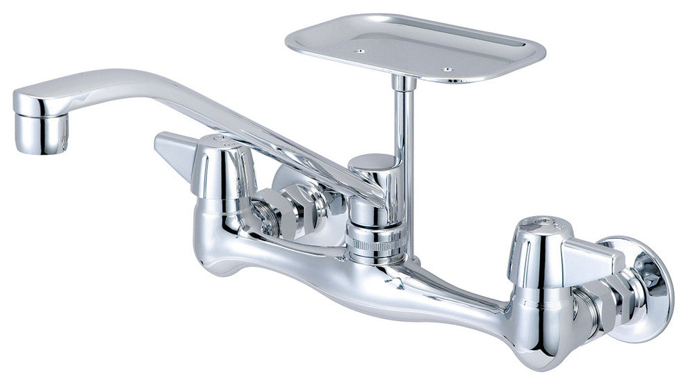 Central Brass Two Handle Wallmount Kitchen Faucet