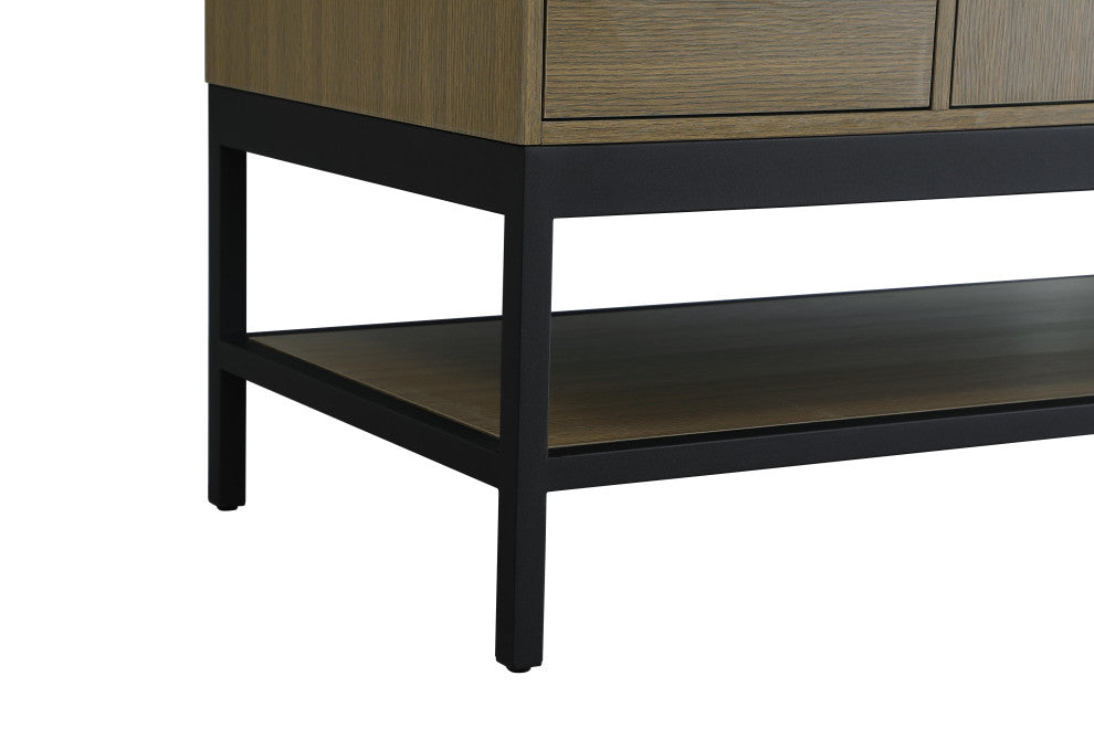 Home Living 60" Single Bathroom Vanity, Chestnut Brown