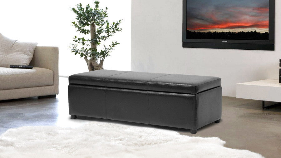 Dennehy Black Brown Ottoman