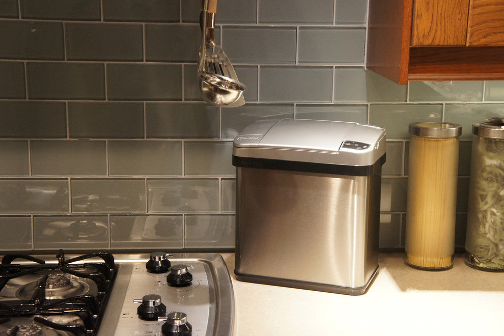 Multifunction Sensor Trash Cans, 2-Piece Set