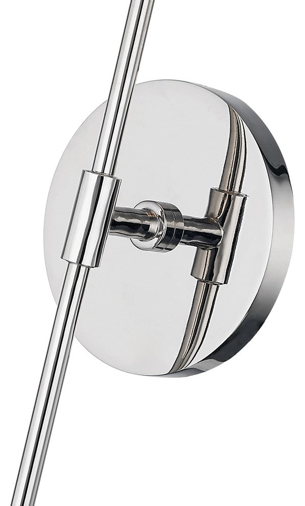 Olivia 1-Light Wall Sconce, Polished Nickel Finish