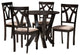 Magellan Sand Upholstered and Dark Brown Wood 5-Piece Dining Set