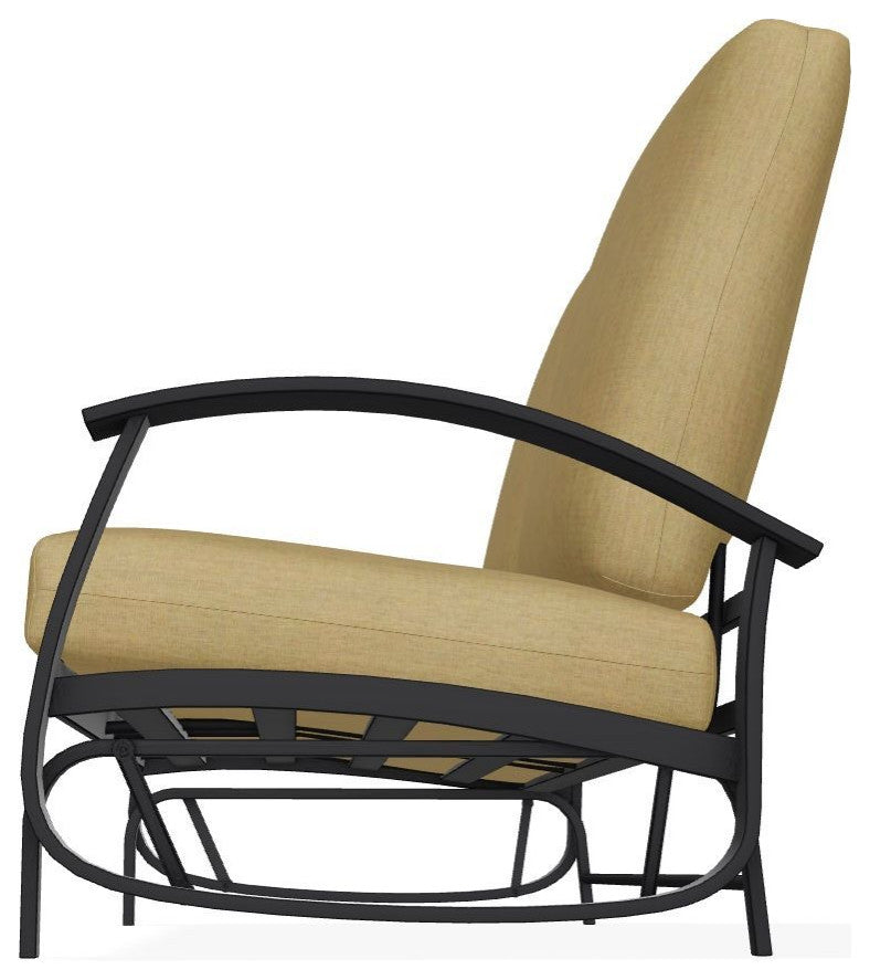 Belle Isle Cushion Deep Seating 2-Seat Glider, Stucco/Black
