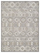 7' X 9' Gray And Ivory Southwestern Stain Resistant Indoor Outdoor Area Rug