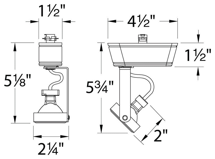WAC Lighting Low Voltage Track Fixture 50W in White for L Track