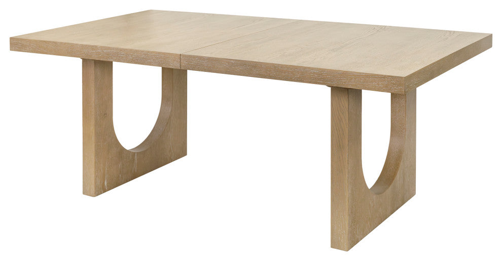Modern Wood Rectangular Kitchen Table With 6-Chairs, Light Brown