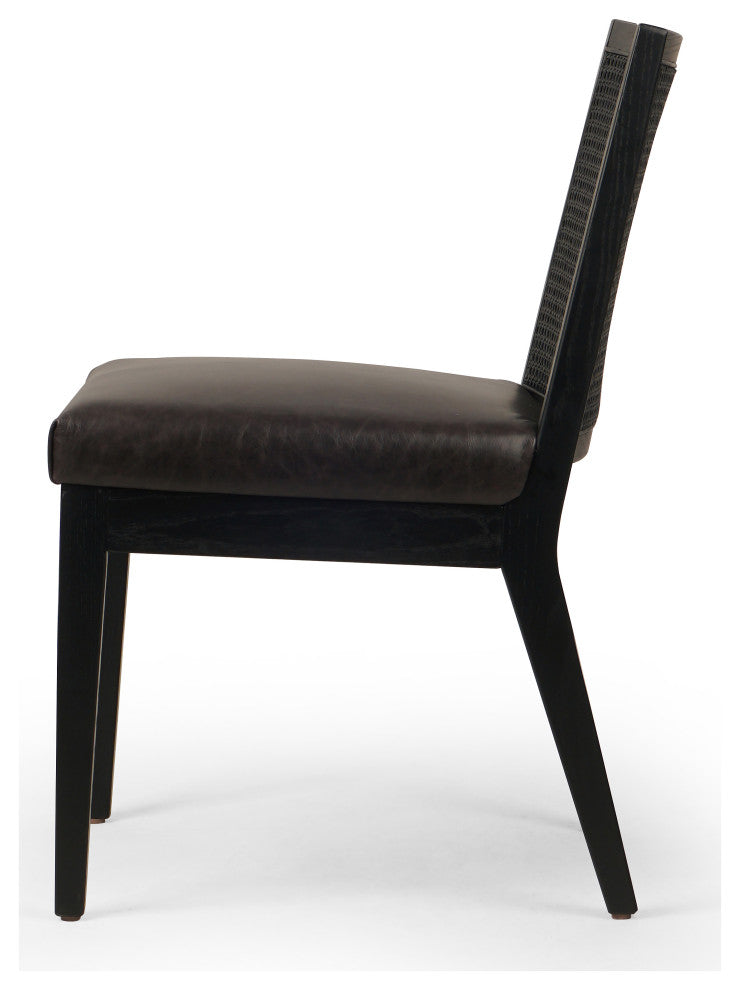 Antonia Armless Dining Chair-Black