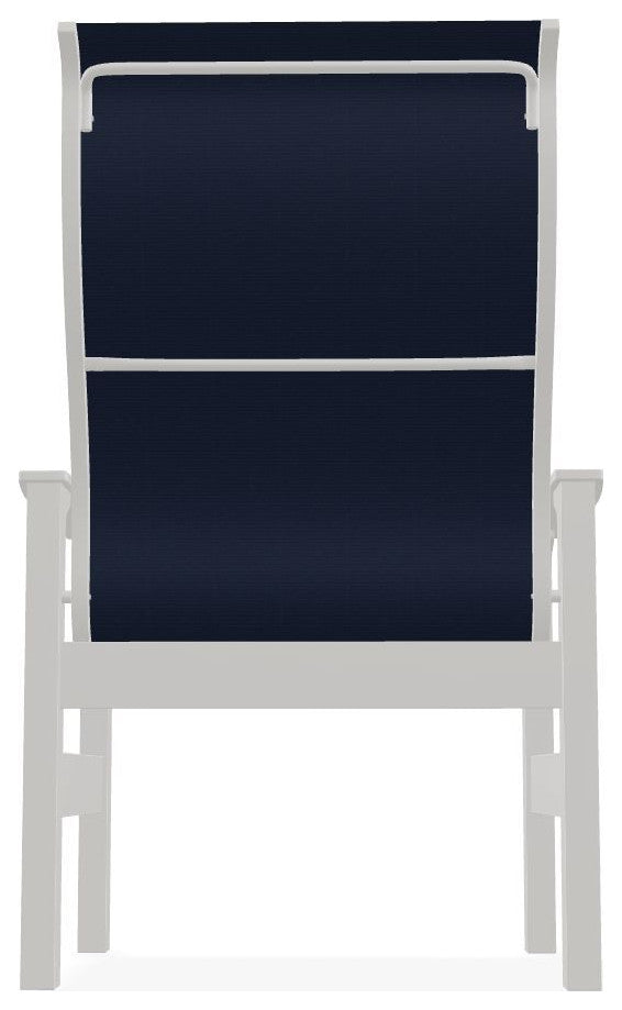 Leeward Sling Outdoor Armchair, Navy/Snow
