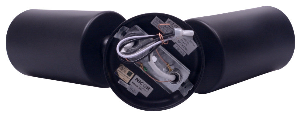 150-Watt Double Cylinder Adjustable Security Flood Light, Black