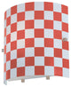 Checker Wall Sconce in Red Check Glass Shade E27 Type A15 60W